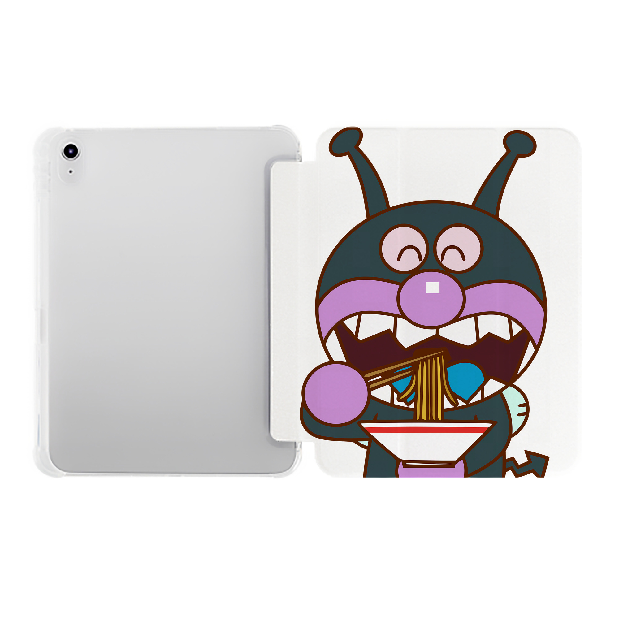 （画像用） アンパンマン Anpanman IPad ケース ペン収納付き 三つ折りスタンド PUレザー×シリコン 対応機種9.5/10.5/10.9インチ